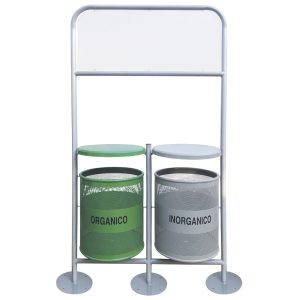 Basurero Basculante Doble Con Publicidad